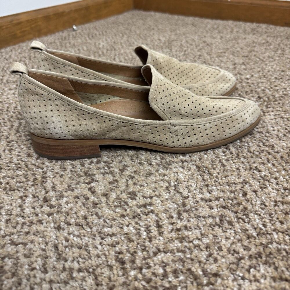 Susina Kellen Almond Toe Tan Suede Leather Slip On Loafers Flats 8M